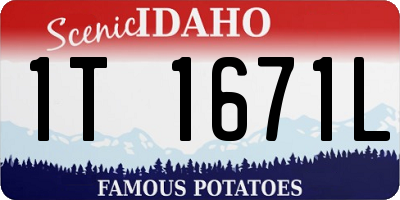 ID license plate 1T1671L