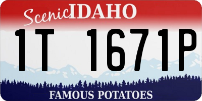 ID license plate 1T1671P