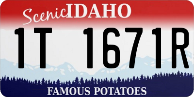 ID license plate 1T1671R