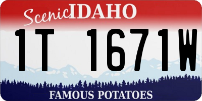 ID license plate 1T1671W