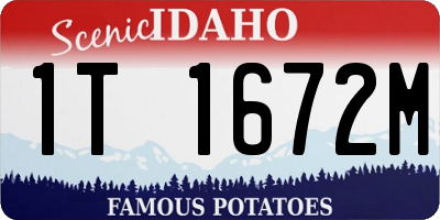 ID license plate 1T1672M