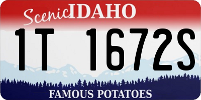 ID license plate 1T1672S