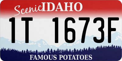 ID license plate 1T1673F