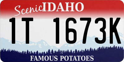 ID license plate 1T1673K