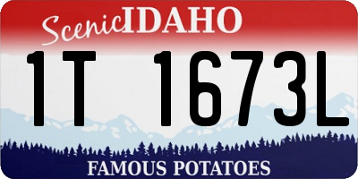 ID license plate 1T1673L