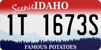 ID license plate 1T1673S