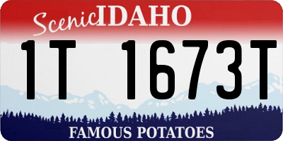 ID license plate 1T1673T