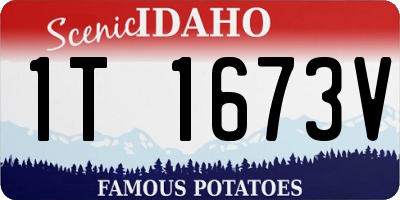 ID license plate 1T1673V