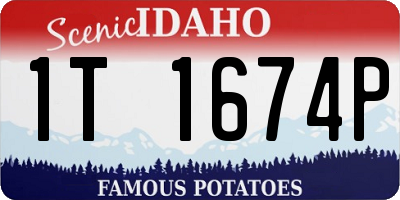 ID license plate 1T1674P