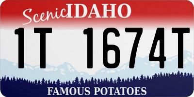 ID license plate 1T1674T