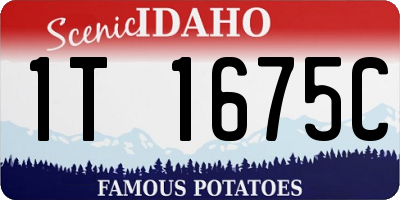 ID license plate 1T1675C