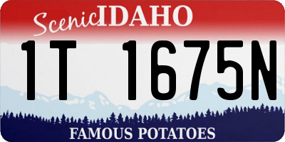 ID license plate 1T1675N