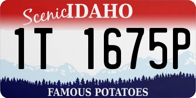 ID license plate 1T1675P