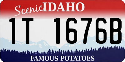 ID license plate 1T1676B