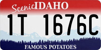 ID license plate 1T1676C