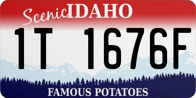 ID license plate 1T1676F
