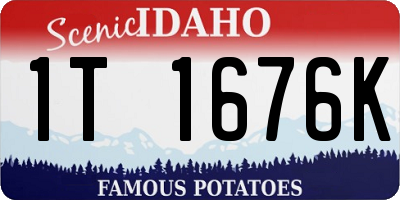 ID license plate 1T1676K