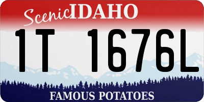 ID license plate 1T1676L