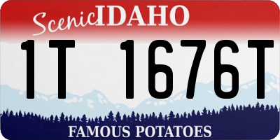 ID license plate 1T1676T