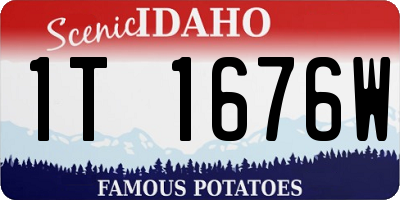 ID license plate 1T1676W