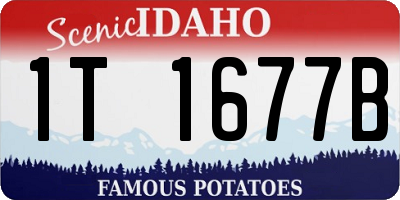 ID license plate 1T1677B