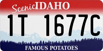 ID license plate 1T1677C