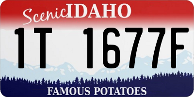 ID license plate 1T1677F