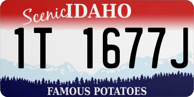 ID license plate 1T1677J