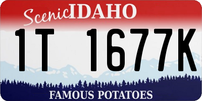 ID license plate 1T1677K