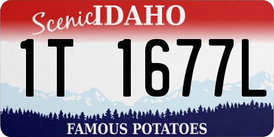 ID license plate 1T1677L
