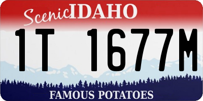 ID license plate 1T1677M
