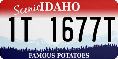 ID license plate 1T1677T