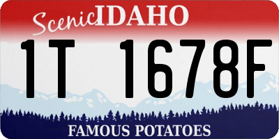 ID license plate 1T1678F