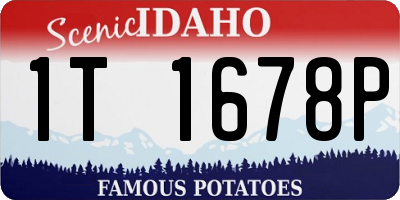 ID license plate 1T1678P