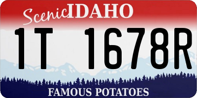 ID license plate 1T1678R