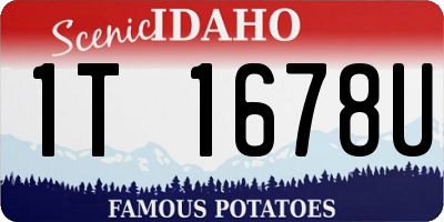 ID license plate 1T1678U