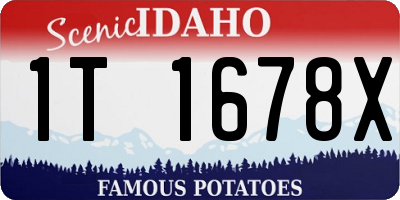ID license plate 1T1678X