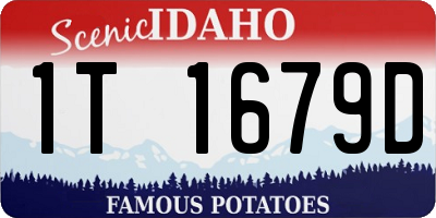 ID license plate 1T1679D