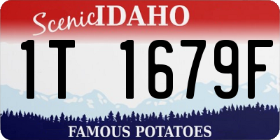 ID license plate 1T1679F