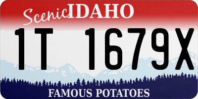 ID license plate 1T1679X