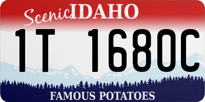 ID license plate 1T1680C