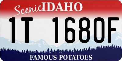 ID license plate 1T1680F