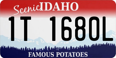 ID license plate 1T1680L