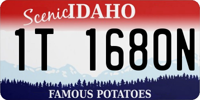 ID license plate 1T1680N