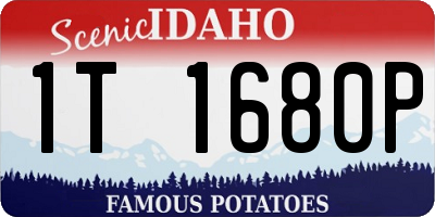 ID license plate 1T1680P