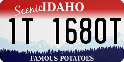 ID license plate 1T1680T