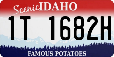 ID license plate 1T1682H