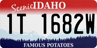 ID license plate 1T1682W