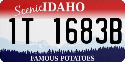 ID license plate 1T1683B