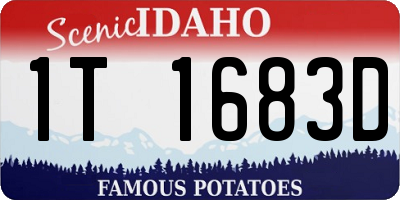 ID license plate 1T1683D